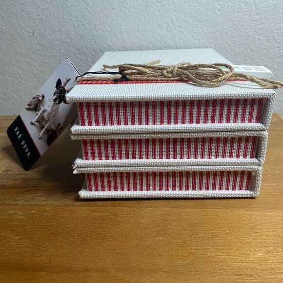 NWT Rae Dunn Christmas Decor Fabric Stack of Books Farmhouse Rustic TableTop - Picture 8 of 9